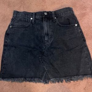 Black denim skirt, Madewell brand, new with tags, size 27